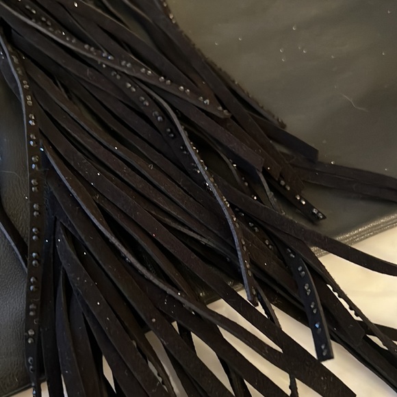 Deux Lux Leather Fringe Large Clutch - Picture 2 of 8
